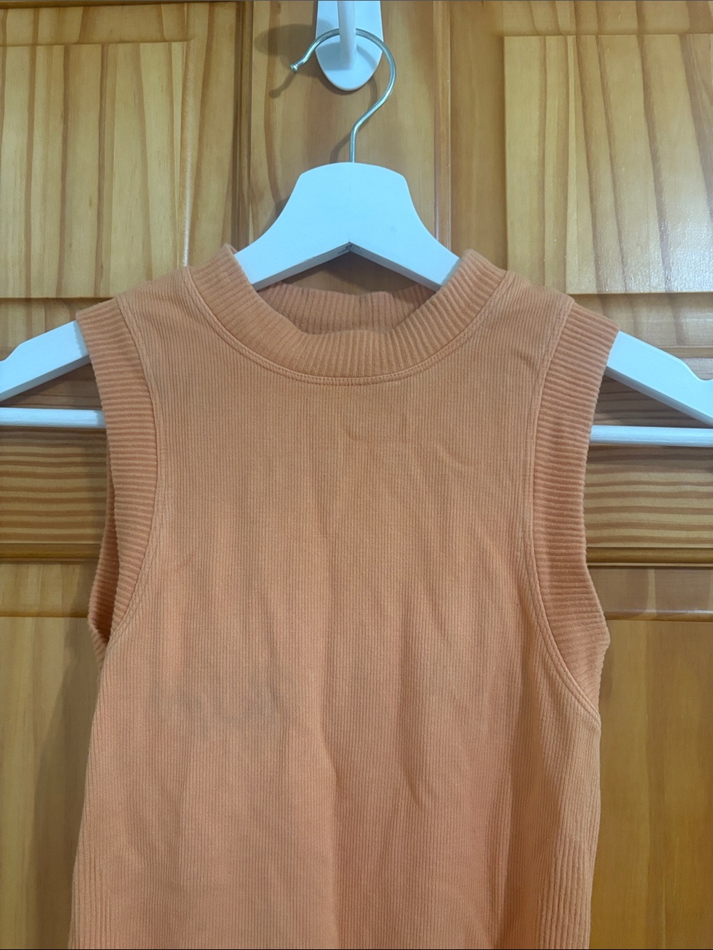 Dynamic Size Small Orange Ribbed Bodysuit - Picture 2 of 4